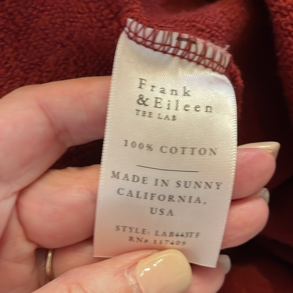 Frank & Eileen Willa Long Sleeve Triple Fleece Wrap Dress in Cranberry - Picture 5 of 6